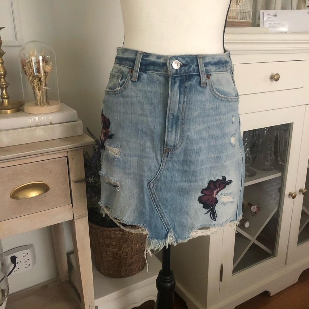 Abercrombie & Fitch Vintage Mini Denim Skirt